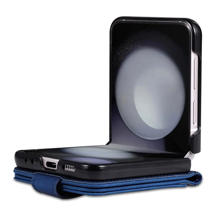 AZNS For Samsung Galaxy Z Flip6 5G Case Ultra Thin Leather Phone Cover with Card Holder