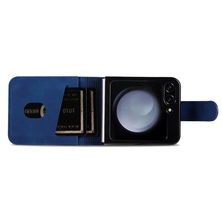 AZNS For Samsung Galaxy Z Flip6 5G Case Ultra Thin Leather Phone Cover with Card Holder