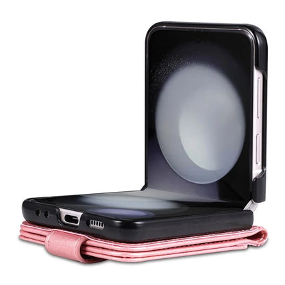 AZNS For Samsung Galaxy Z Flip6 5G Case Ultra Thin Leather Phone Cover with Card Holder