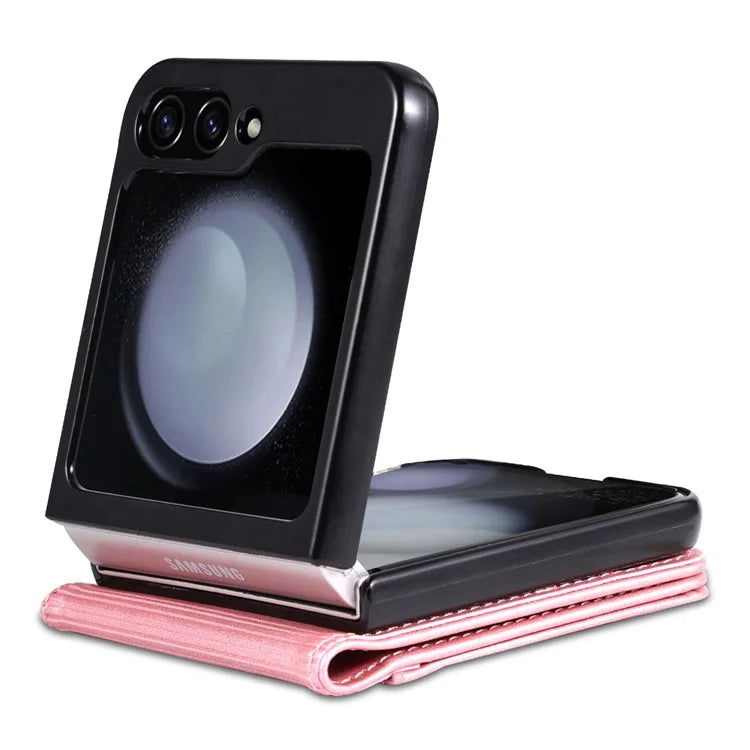 AZNS For Samsung Galaxy Z Flip6 5G Case Ultra Thin Leather Phone Cover with Card Holder