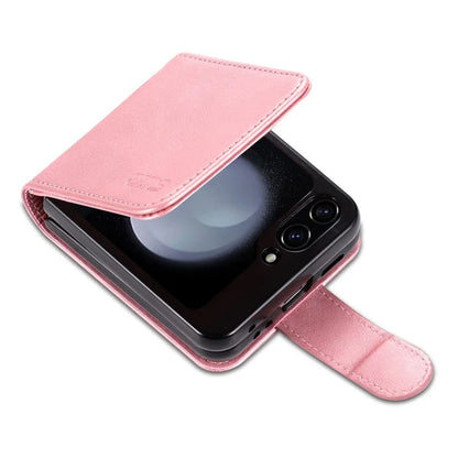 AZNS For Samsung Galaxy Z Flip6 5G Case Ultra Thin Leather Phone Cover with Card Holder