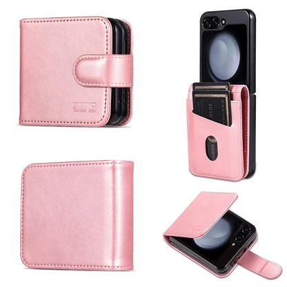 AZNS For Samsung Galaxy Z Flip6 5G Case Ultra Thin Leather Phone Cover with Card Holder