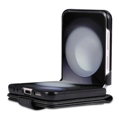 AZNS For Samsung Galaxy Z Flip6 5G Case Ultra Thin Leather Phone Cover with Card Holder