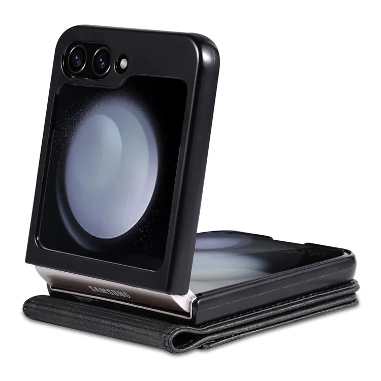AZNS For Samsung Galaxy Z Flip6 5G Case Ultra Thin Leather Phone Cover with Card Holder
