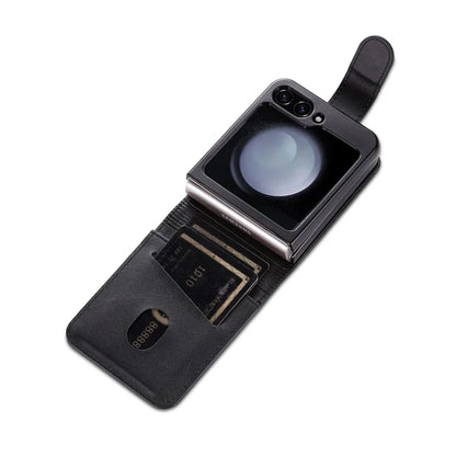 AZNS For Samsung Galaxy Z Flip6 5G Case Ultra Thin Leather Phone Cover with Card Holder