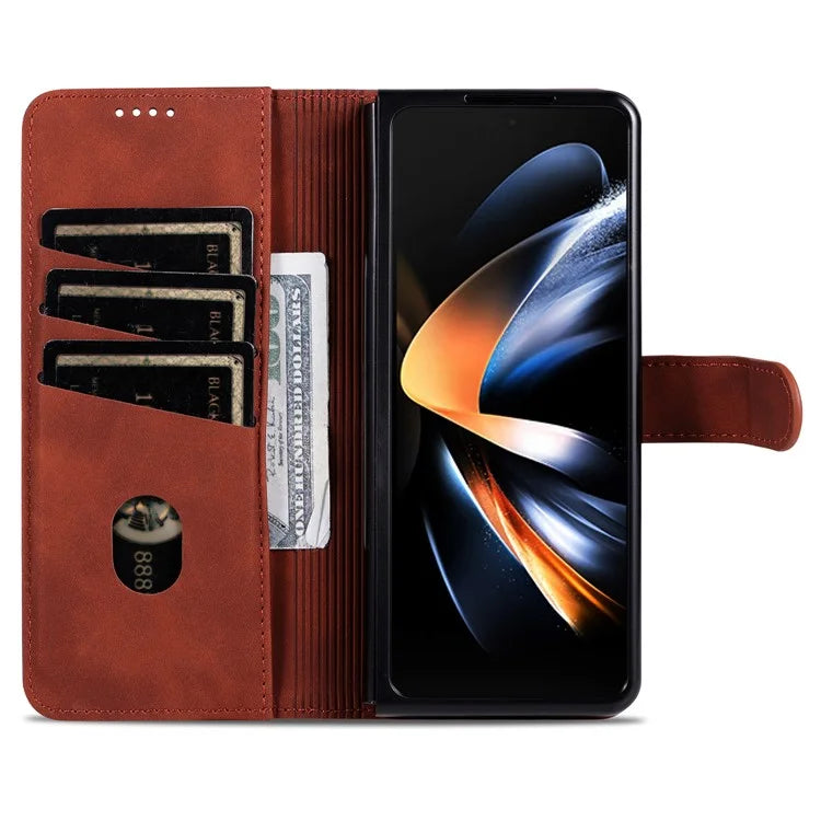 AZNS For Samsung Galaxy Z Fold6 5G Case PC Interior PU Leather Phone Cover Wallet