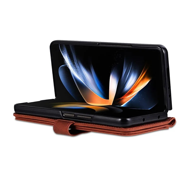 AZNS For Samsung Galaxy Z Fold6 5G Case PC Interior PU Leather Phone Cover Wallet