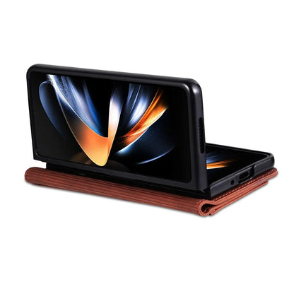 AZNS For Samsung Galaxy Z Fold6 5G Case PC Interior PU Leather Phone Cover Wallet