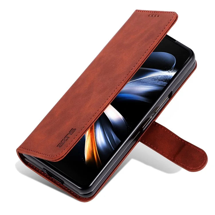 AZNS For Samsung Galaxy Z Fold6 5G Case PC Interior PU Leather Phone Cover Wallet