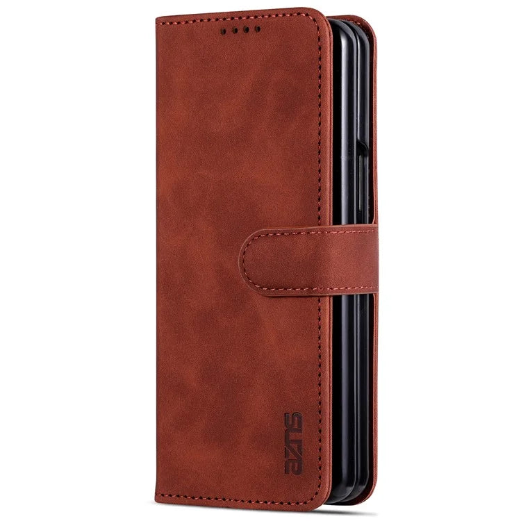 AZNS For Samsung Galaxy Z Fold6 5G Case PC Interior PU Leather Phone Cover Wallet