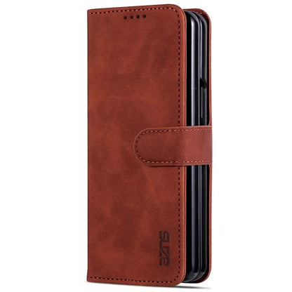 AZNS For Samsung Galaxy Z Fold6 5G Case PC Interior PU Leather Phone Cover Wallet