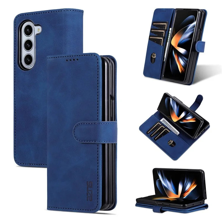 AZNS For Samsung Galaxy Z Fold6 5G Case PC Interior PU Leather Phone Cover Wallet