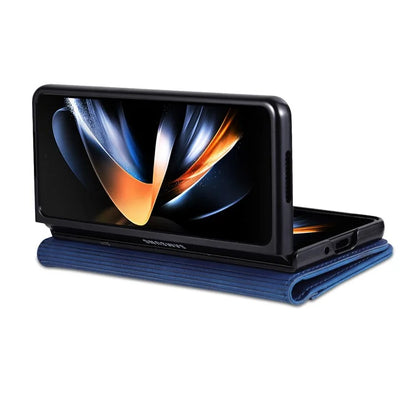 AZNS For Samsung Galaxy Z Fold6 5G Case PC Interior PU Leather Phone Cover Wallet