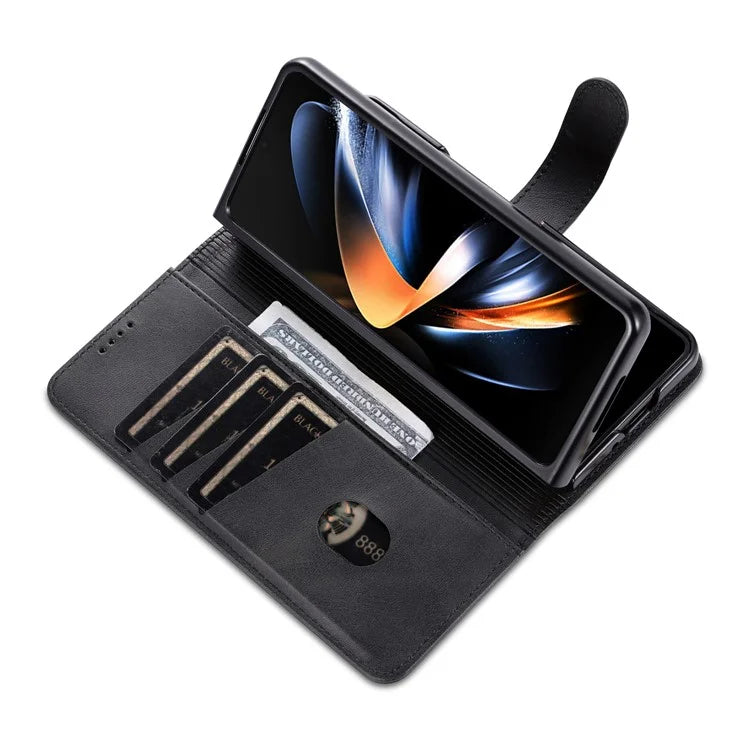 AZNS For Samsung Galaxy Z Fold6 5G Case PC Interior PU Leather Phone Cover Wallet