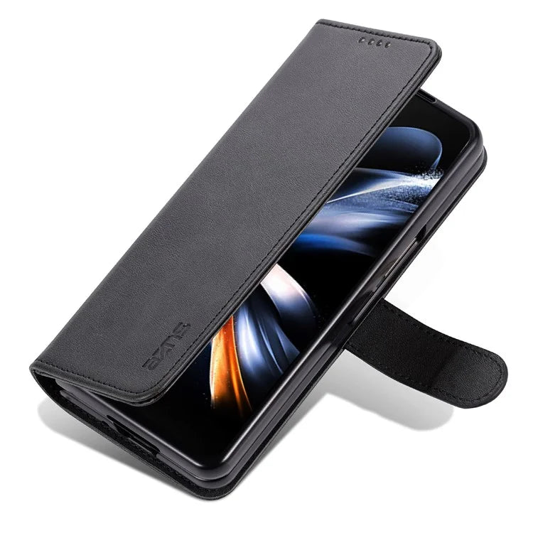 AZNS For Samsung Galaxy Z Fold6 5G Case PC Interior PU Leather Phone Cover Wallet