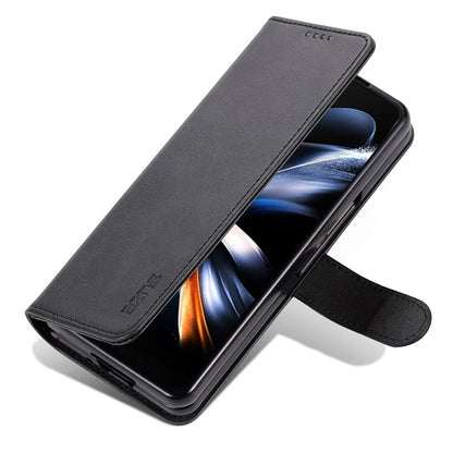 AZNS For Samsung Galaxy Z Fold6 5G Case PC Interior PU Leather Phone Cover Wallet