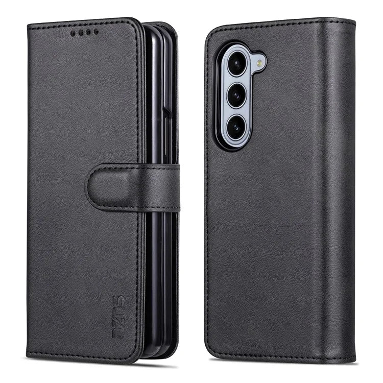 AZNS For Samsung Galaxy Z Fold6 5G Case PC Interior PU Leather Phone Cover Wallet