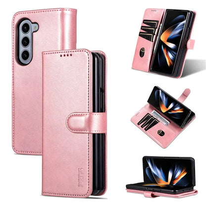 AZNS For Samsung Galaxy Z Fold6 5G Case PC Interior PU Leather Phone Cover Wallet