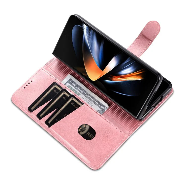 AZNS For Samsung Galaxy Z Fold6 5G Case PC Interior PU Leather Phone Cover Wallet