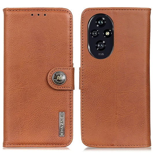 KHAZNEH For Honor 200 Pro 5G Case Cowhide Texture PU Leather Wallet Phone Cover