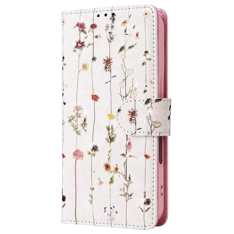 For iPhone 16 Case RFID Blocking Wallet Lacquered Design Mobile Phone Cover