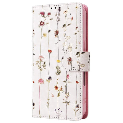For iPhone 16 Case RFID Blocking Wallet Lacquered Design Mobile Phone Cover