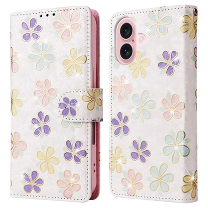 For iPhone 16 Case RFID Blocking Wallet Lacquered Design Mobile Phone Cover