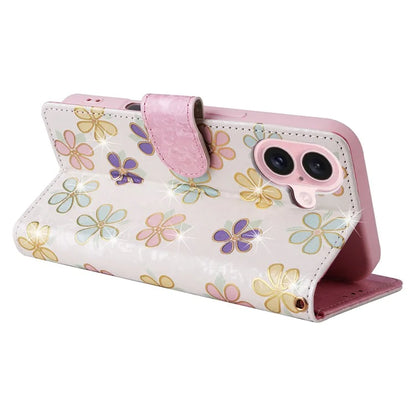 For iPhone 16 Case RFID Blocking Wallet Lacquered Design Mobile Phone Cover