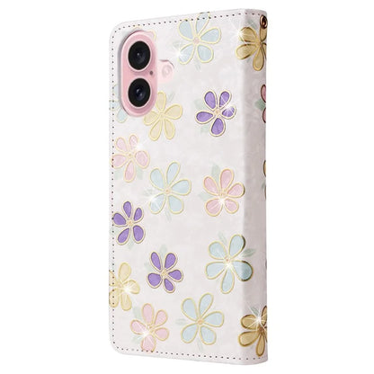 For iPhone 16 Case RFID Blocking Wallet Lacquered Design Mobile Phone Cover