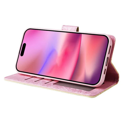 For iPhone 16 Case RFID Blocking Wallet Lacquered Design Mobile Phone Cover