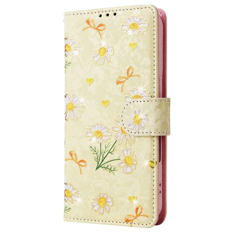For iPhone 16 Case RFID Blocking Wallet Lacquered Design Mobile Phone Cover