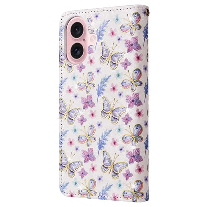 For iPhone 16 Case RFID Blocking Wallet Lacquered Design Mobile Phone Cover