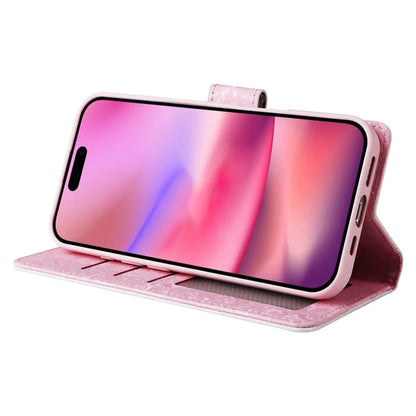 For iPhone 16 Case RFID Blocking Wallet Lacquered Design Mobile Phone Cover