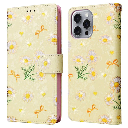 For iPhone 16 Pro Max Cell Phone Case Lacquered RFID Blocking PU Leather Cover
