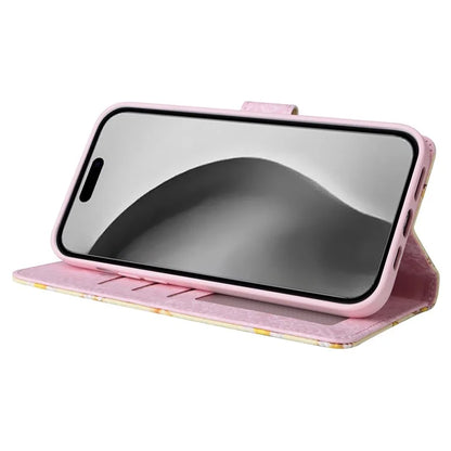For iPhone 16 Pro Max Cell Phone Case Lacquered RFID Blocking PU Leather Cover