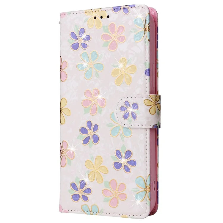 For iPhone 16 Pro Max Cell Phone Case Lacquered RFID Blocking PU Leather Cover
