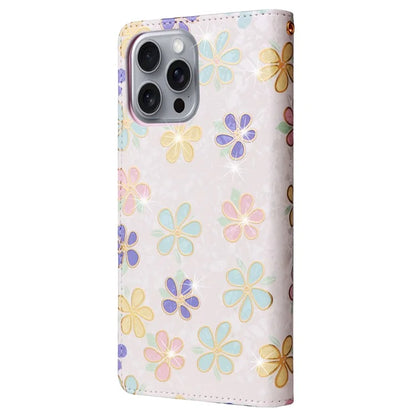 For iPhone 16 Pro Max Cell Phone Case Lacquered RFID Blocking PU Leather Cover