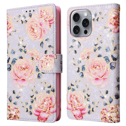 For iPhone 16 Pro Max Cell Phone Case Lacquered RFID Blocking PU Leather Cover