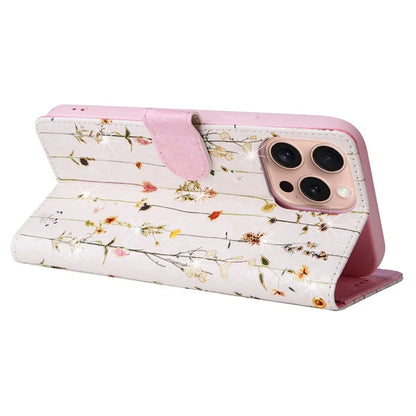 For iPhone 16 Pro Case Lacquered RFID Blocking Wallet PU Leather Stand Phone Cover
