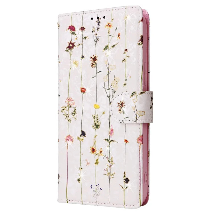For iPhone 16 Pro Case Lacquered RFID Blocking Wallet PU Leather Stand Phone Cover