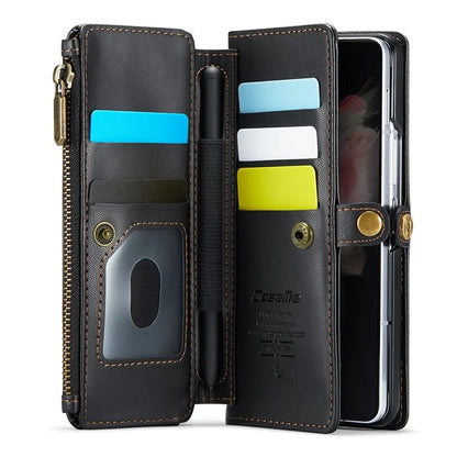CASEME C36 Series For Samsung Galaxy Z Fold3 5G / W22 5G Case Leather Phone Bag with Stylus Slot