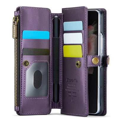 CASEME C36 Series For Samsung Galaxy Z Fold3 5G / W22 5G Case Leather Phone Bag with Stylus Slot
