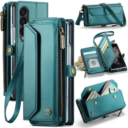 CASEME C36 Series For Samsung Galaxy Z Fold3 5G / W22 5G Case Leather Phone Bag with Stylus Slot