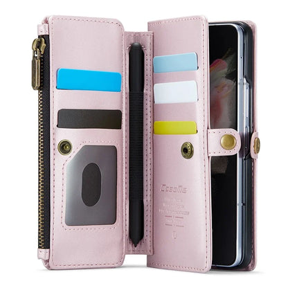 CASEME C36 Series For Samsung Galaxy Z Fold3 5G / W22 5G Case Leather Phone Bag with Stylus Slot