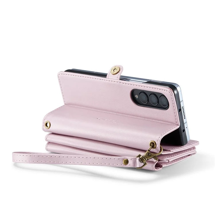 CASEME C36 Series For Samsung Galaxy Z Fold3 5G / W22 5G Case Leather Phone Bag with Stylus Slot