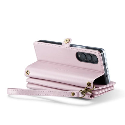 CASEME C36 Series For Samsung Galaxy Z Fold3 5G / W22 5G Case Leather Phone Bag with Stylus Slot