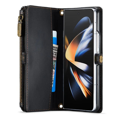 CASEME C36 Series For Samsung Galaxy Z Fold4 5G / W23 Case Pen Holder PU Leather Phone Purse Bag