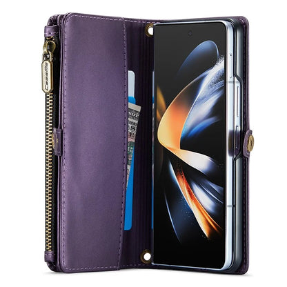 CASEME C36 Series For Samsung Galaxy Z Fold4 5G / W23 Case Pen Holder PU Leather Phone Purse Bag
