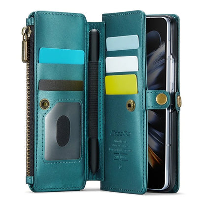 CASEME C36 Series For Samsung Galaxy Z Fold4 5G / W23 Case Pen Holder PU Leather Phone Purse Bag