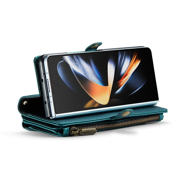 CASEME C36 Series For Samsung Galaxy Z Fold4 5G / W23 Case Pen Holder PU Leather Phone Purse Bag